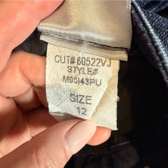 NYDJ Women's Alina Ankle Skinny Jeans 12 Dark Wash Distressed Denim Shapewear - Picture 9 of 9